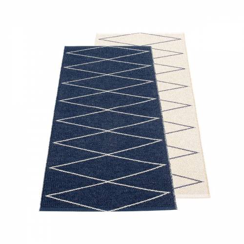 Bild von Pappelina – Max reversible carpet, 70 x 160 cm, dark blue / vanilla
