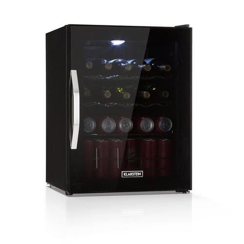 Bild von Beersafe XL Onyx refrigerator 60 lites 4 shelves panorama glass door