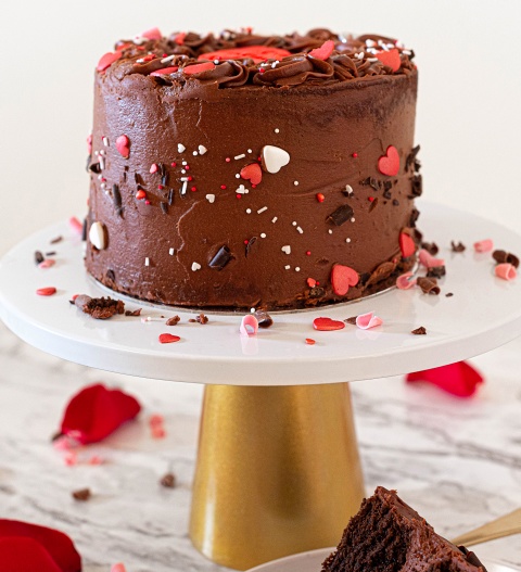 Bild von Valentine’s Chocolate Cake – Valentine’s Gift – Valentine’s Gift Delivery – Valentine’s Gifts For Her – Valentine’s Cake