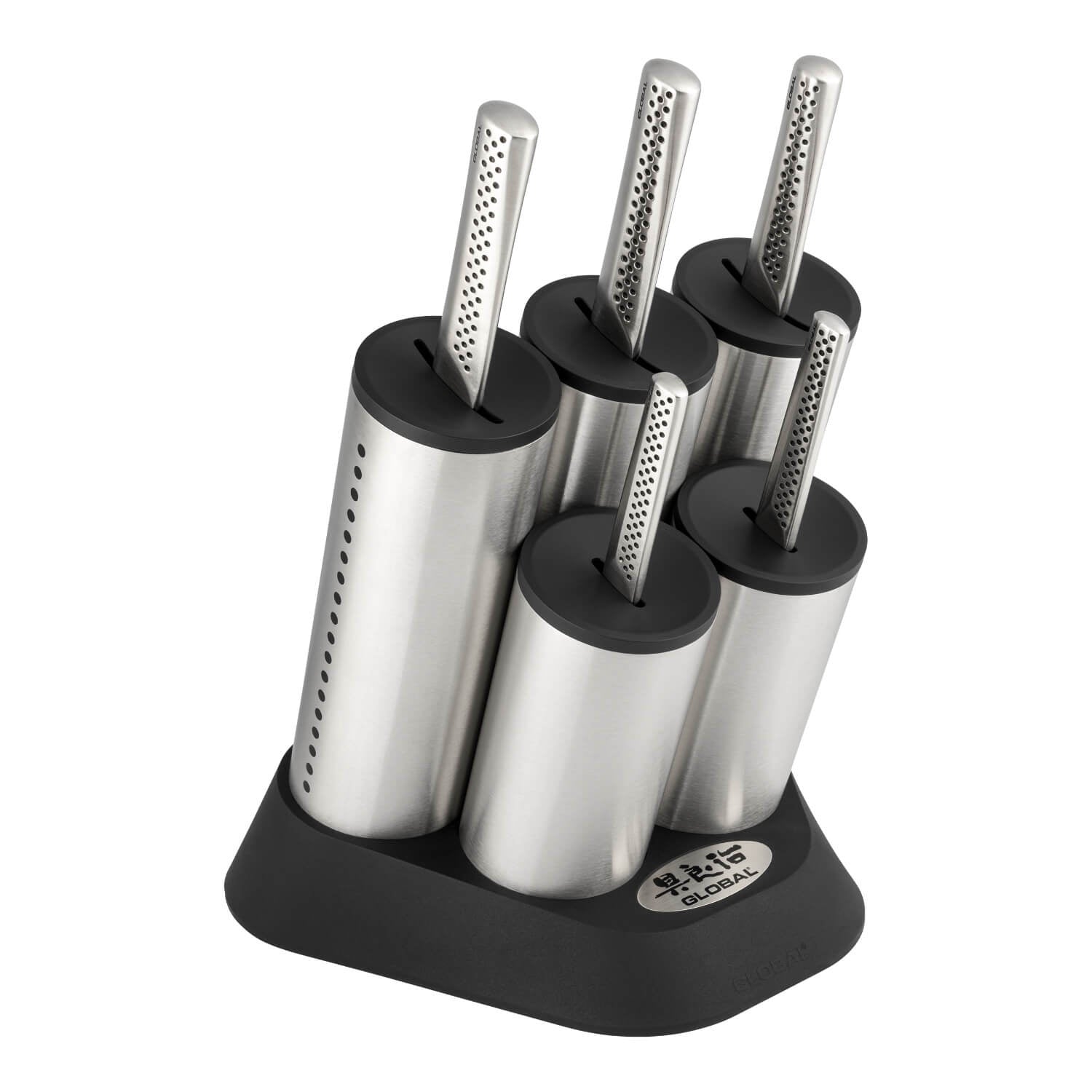 Bild von Global Knives Global UKON Engine Cylinder Knife Block Set – 6 Piece