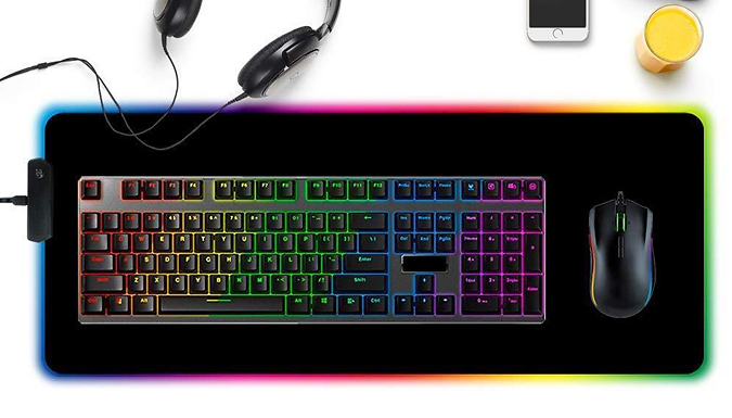Bild von SecretStorz Colour Changing LED Mouse & Keyboard Pad – 6 Designs