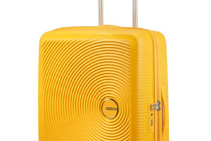 Bild von American Tourister Soundbox 67cm 4-Wheel Spinner Expandable Suitcase – Golden Yellow