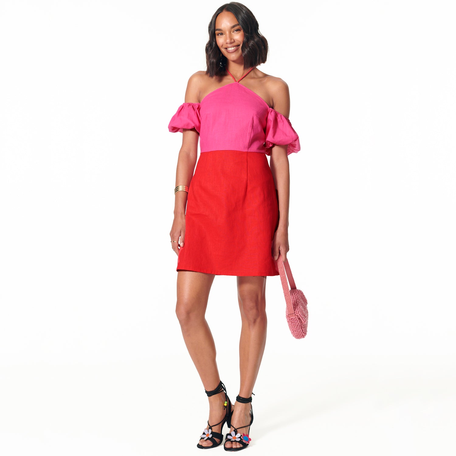 Bild von Never Fully Dressed Red And Pink Rocco Dress
