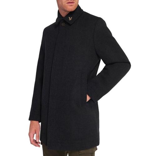 Bild von Vintage Wool Mac Coat Jacket – Black – Lyle & Scott Coats