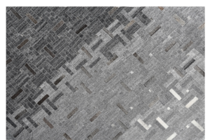 Bild von Beliani Area Rug Grey 140 x 200 cm Cowhide Leather Modern Material:Viscose Size:xx140